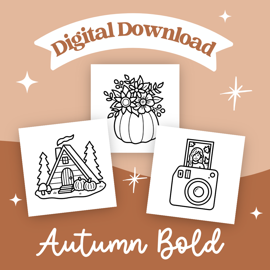 Autumn Bold & Easy Printable Coloring Pages
