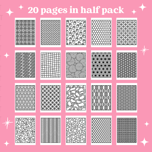 Simple Patterns Printable Coloring Pages