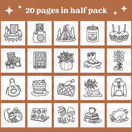 Autumn Bold & Easy Printable Coloring Pages