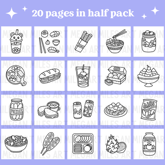 Food & Snacks Vol. 2 Printable Coloring Pages