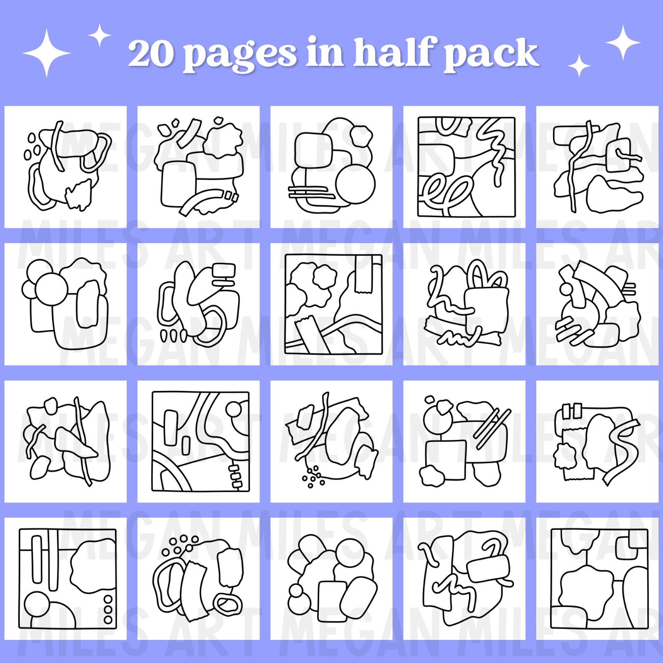 Abstract Bold & Easy Printable Coloring Pages