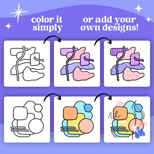 Abstract Bold & Easy Printable Coloring Pages