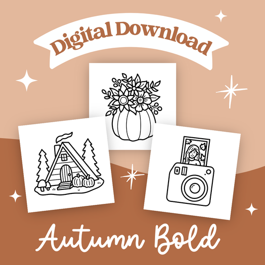Autumn Bold & Easy Printable Coloring Pages