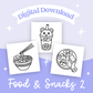 Food & Snacks Vol. 2 Printable Coloring Pages
