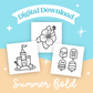 Summer Bold & Easy Printable Coloring Pages