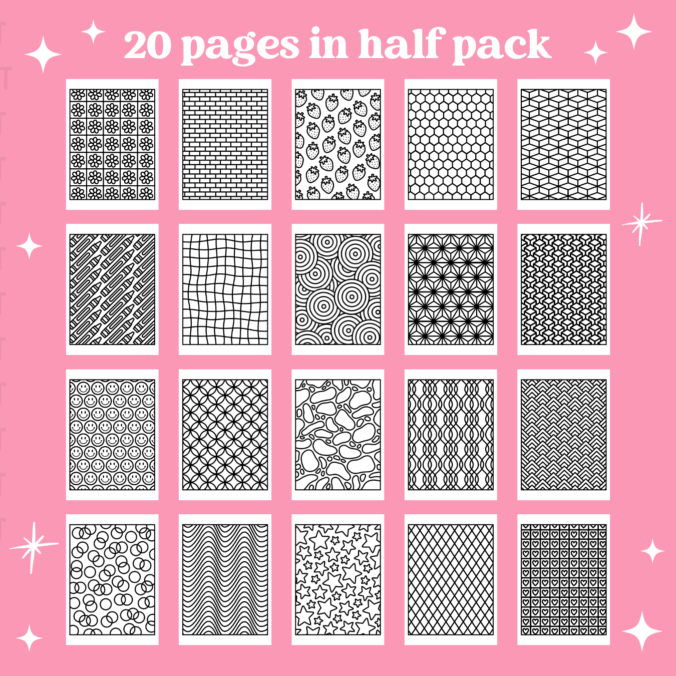 Simple Patterns Printable Coloring Pages