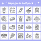 Food & Snacks Vol. 2 Printable Coloring Pages
