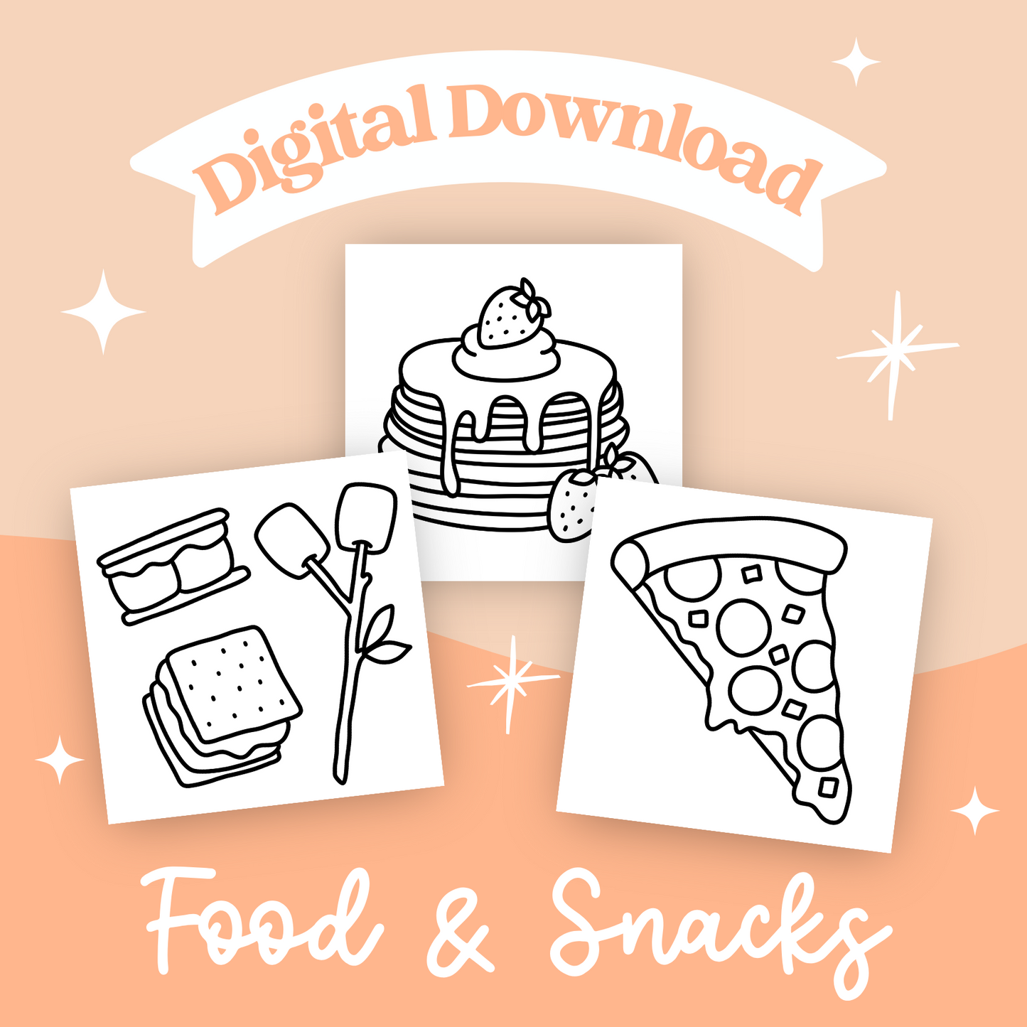 Food & Snacks Printable Coloring Pages