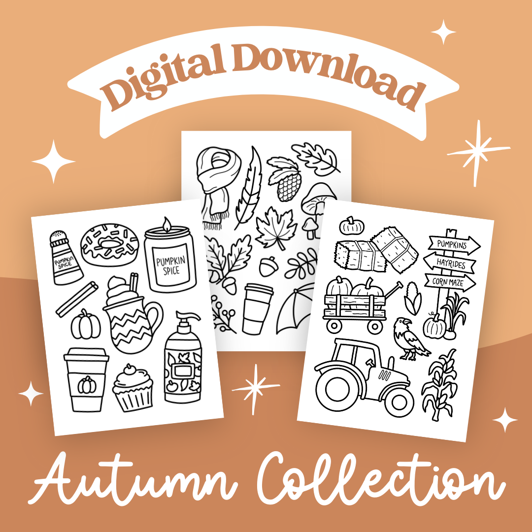 Autumn Collection Printable Coloring Pages