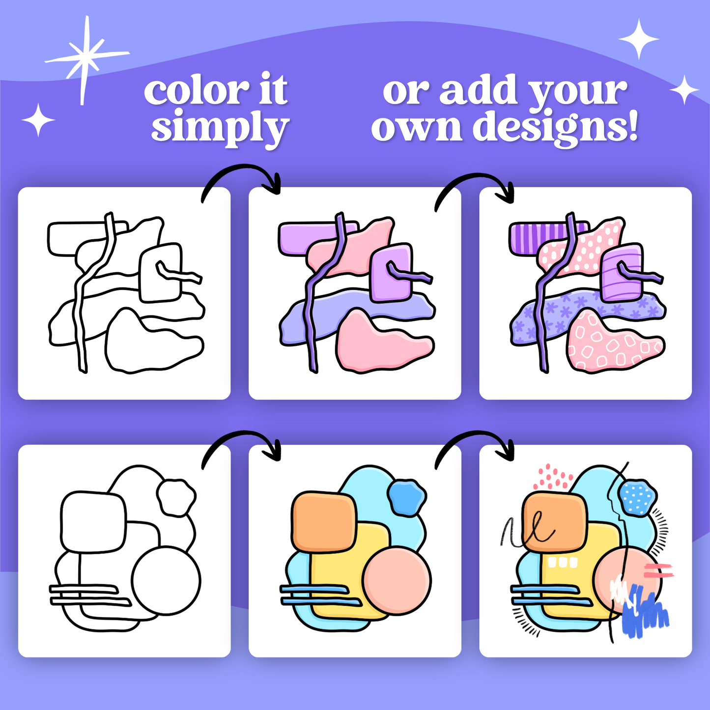 Abstract Bold & Easy Printable Coloring Pages