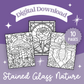 Stained Glass Nature Printable Coloring Pages (10 pack)