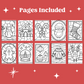 Stained Glass Christmas Printable Coloring Pages (10 pack)